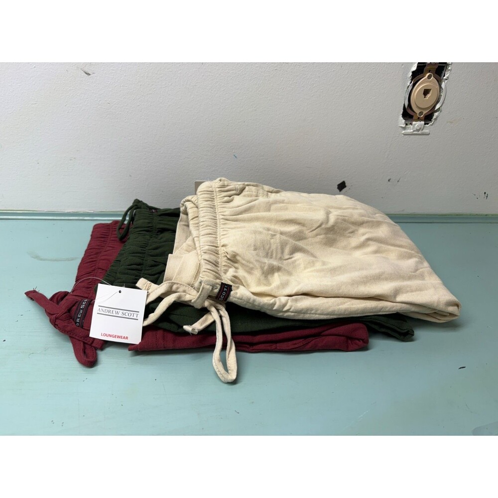 Andrew Scott Loungewear Shorts Mens Medium NWT 3 Pack Cotton Blend Sleep Comfort